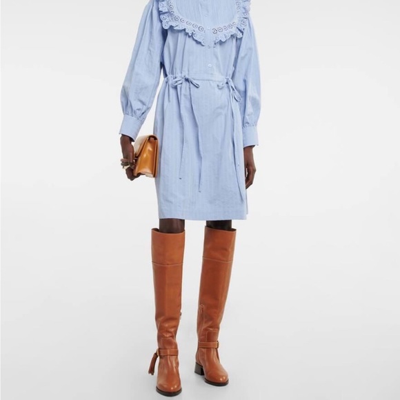 New See By Chloe x Anthropologie Lory Over-Knee Tassel Buckle Leather Equestrian - Picture 11 of 14